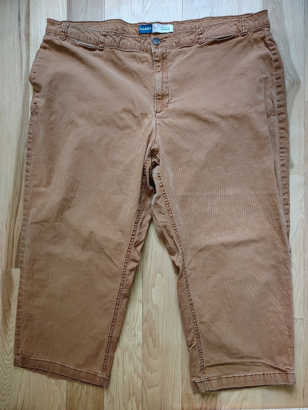 Old Navy Plus Size High Rise Wide Leg Cropped Chino Pants Womens 26